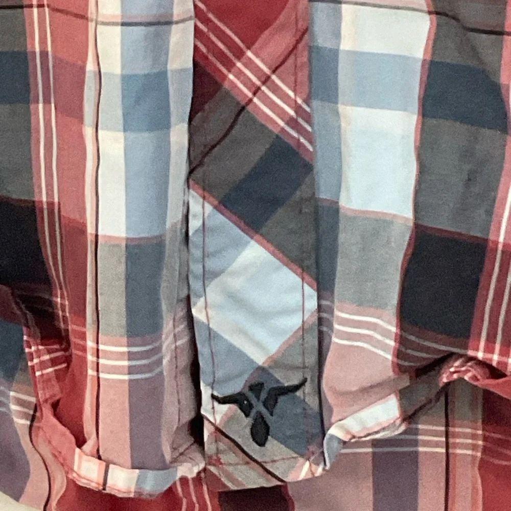 Wrangler 20X Competition Red Plaid Button Western Cowboy Shirt Men’s Size Large - Picture 7 of 10